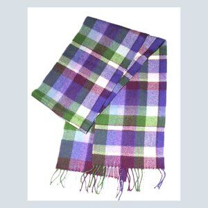 Avoca The Mill Ireland Wool Winter Scarf Multicolor Check Women's